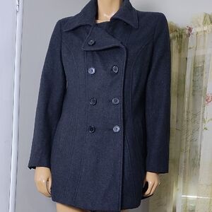 Giacca Elegant Women's Charcoal Pea Coat Size‎ PL